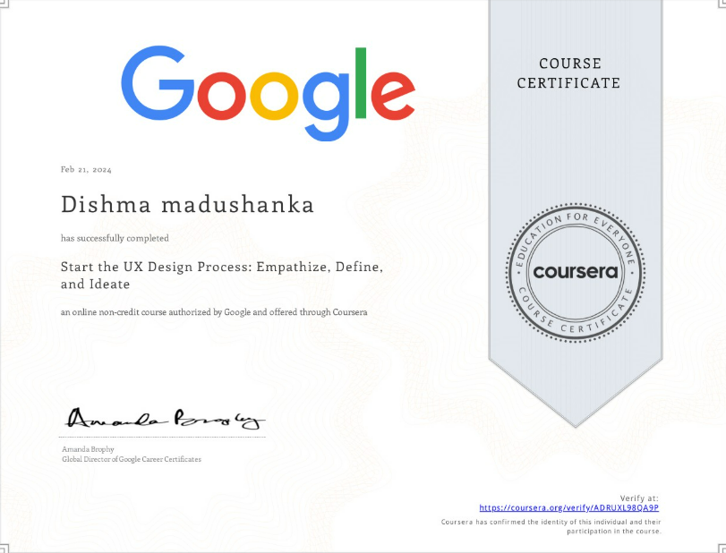 Start the UX Design Process certification